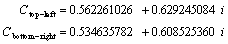 C[top-left] = 0.562261026 + 0.629245084i; C[bottom-right] = 0.534635782 + 0.608525360i