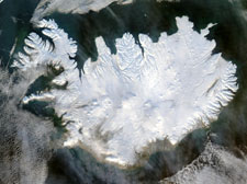 Iceland (MODIS image acquired January 28, 2004)