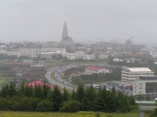 View of Reykjavík with Halgrímskirkja from Perlan