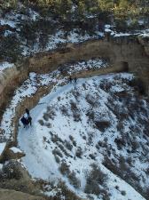Bright Angel Trail in snow