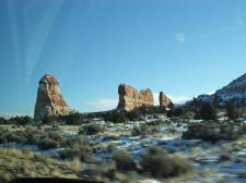 Rock fins on the way to Monument Valley